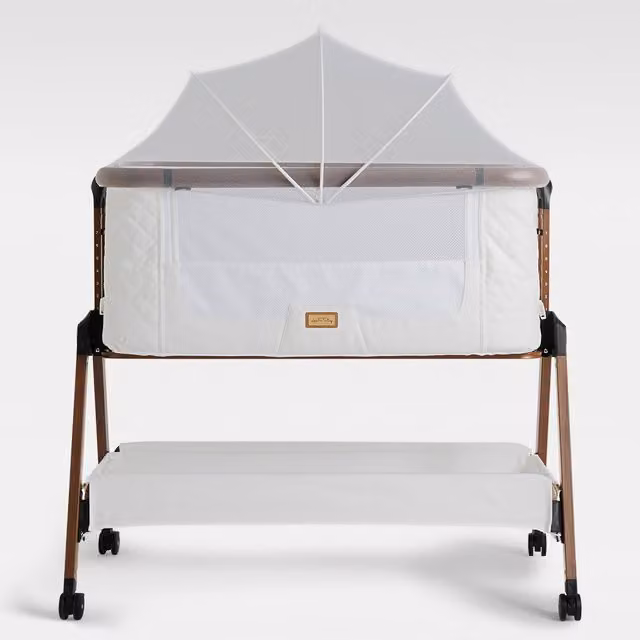 SnooBee Next To Me Bedside Crib Baby Co-Sleeper - White