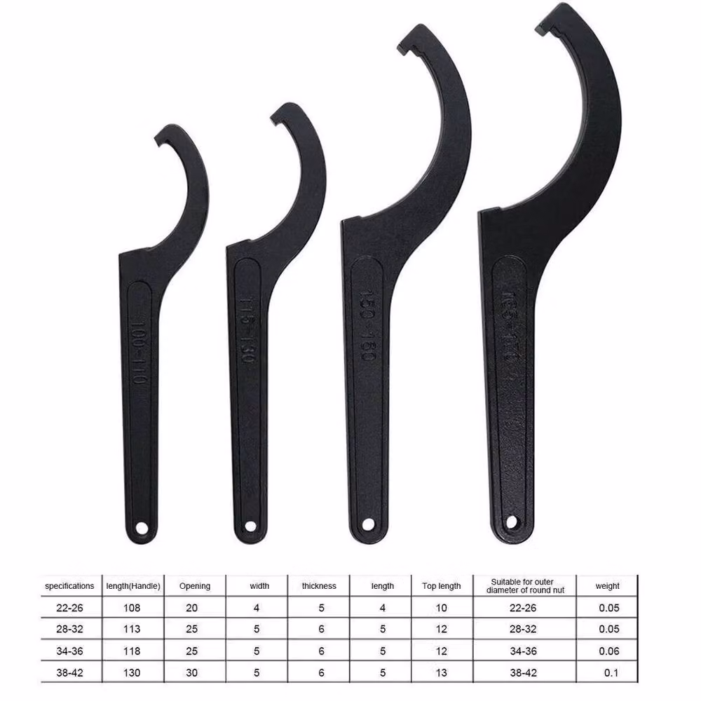 Kelvenix Pre-Load C Spanner Wrench Tool in Black, Carbon Structural Steel, W/D/H: 520 mm – 2