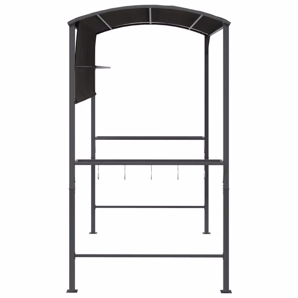 Berkfield Home Gazebo with Curved Roof in Anthracite and Black, W/D/H: 220 x 110 x 200 cm – 3