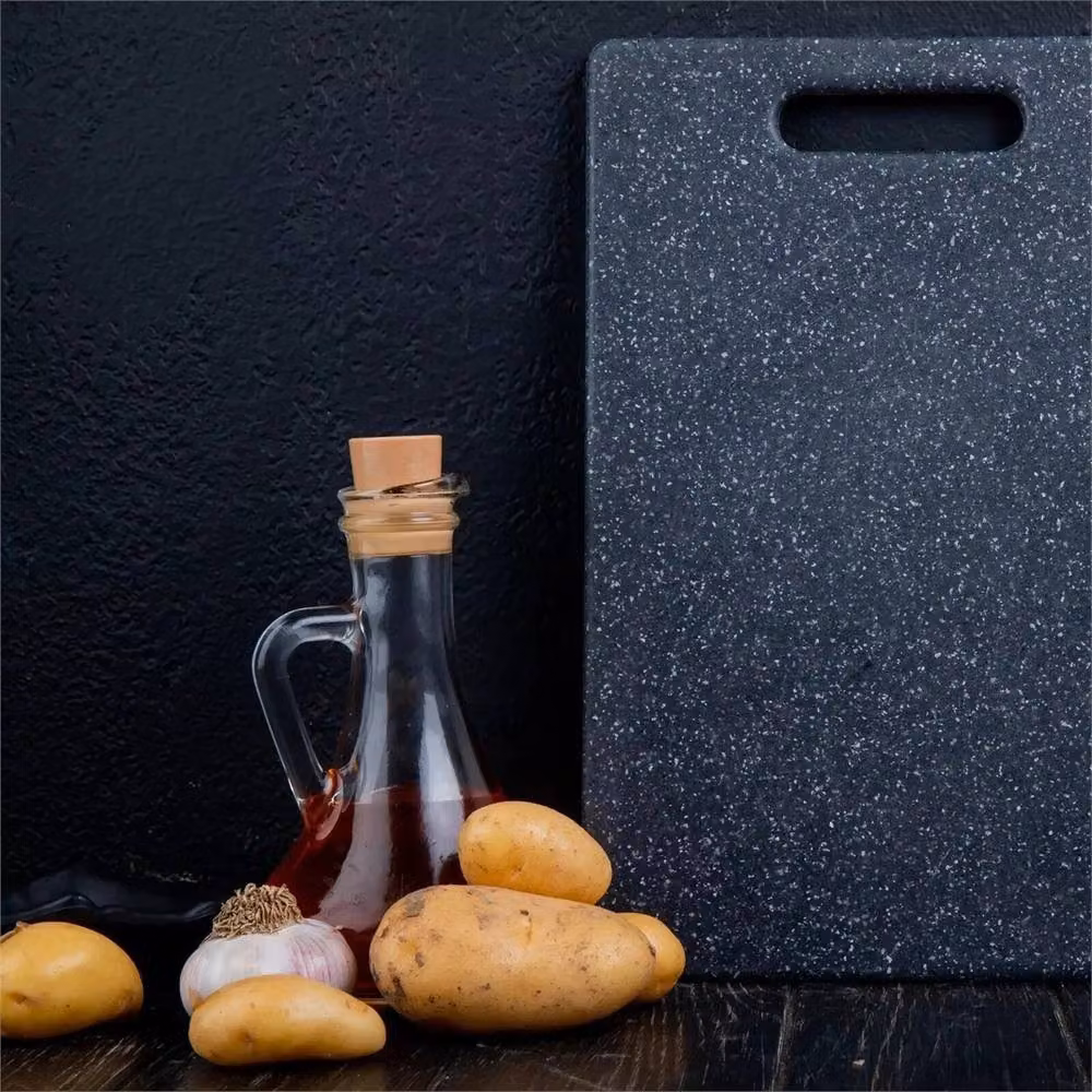 Nordara 3 Piece Black Rectangular Chopping Board Set and Kitchen Worktop Protector – 4