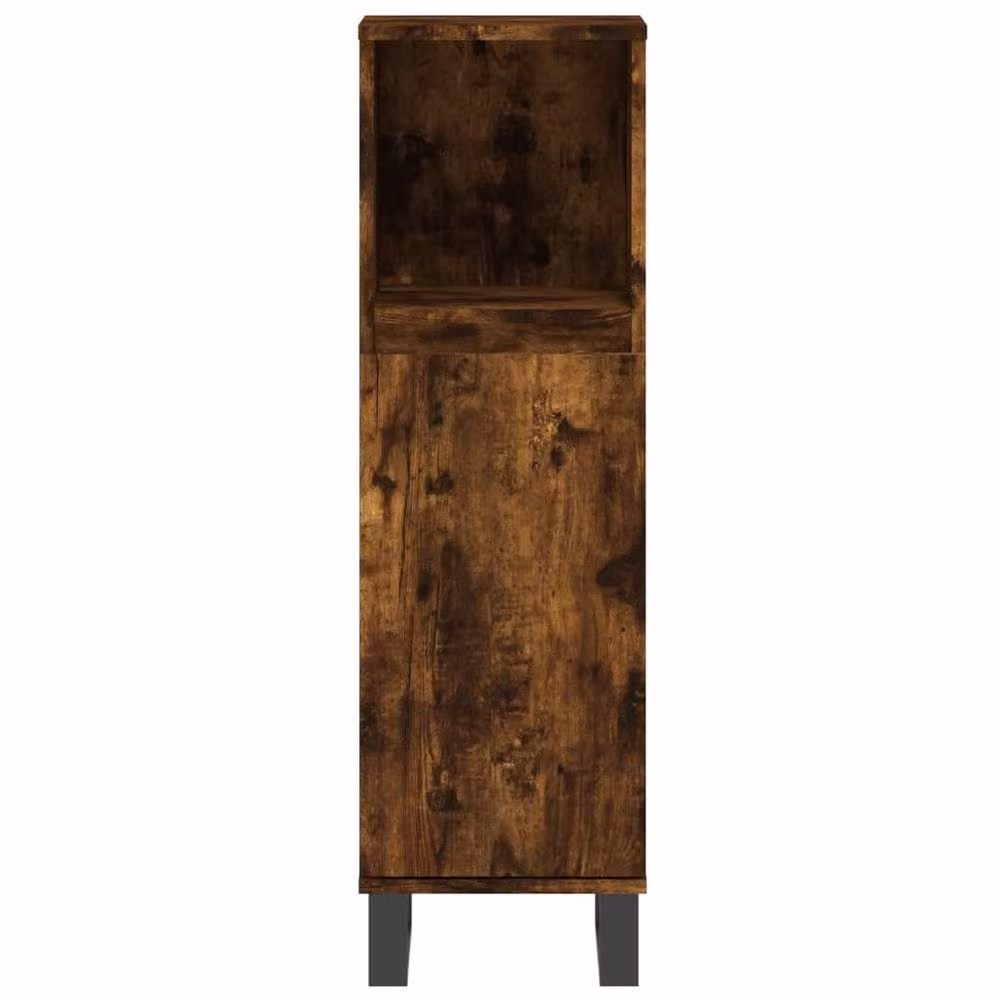 Berkfield Home 3 Piece Modern Bathroom Cabinet Set in Smoked Oak Brown – 3