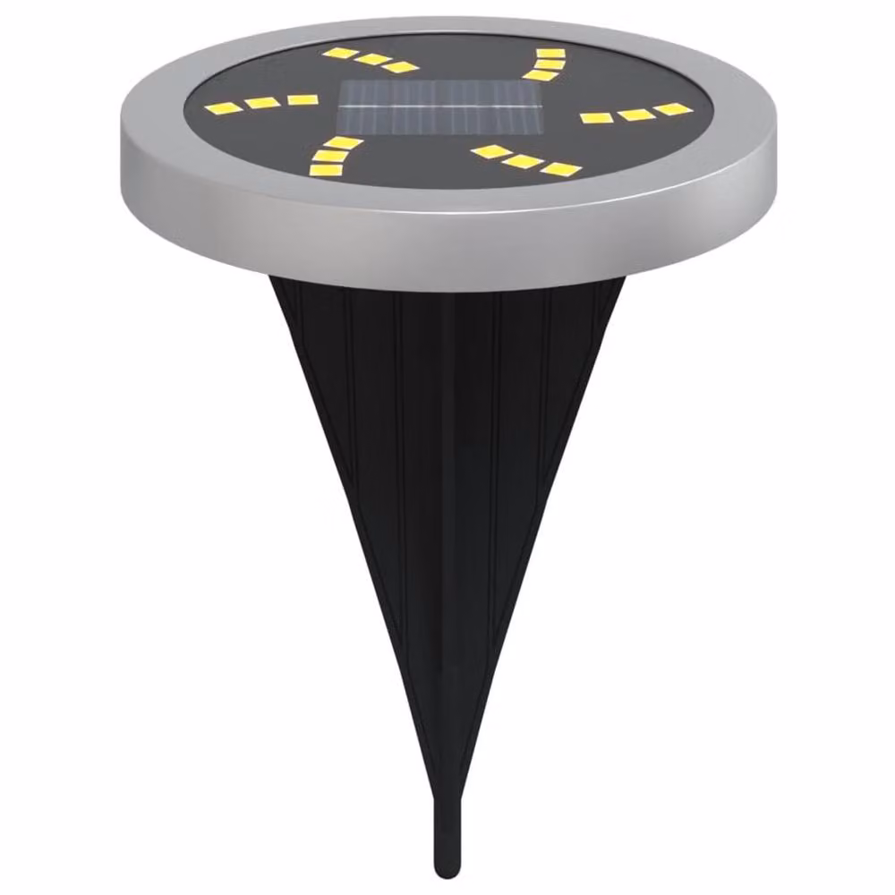 Berkfield Home Solar Ground Lights with Ground Spikes, 4 Pack, Warm White, Black – 3