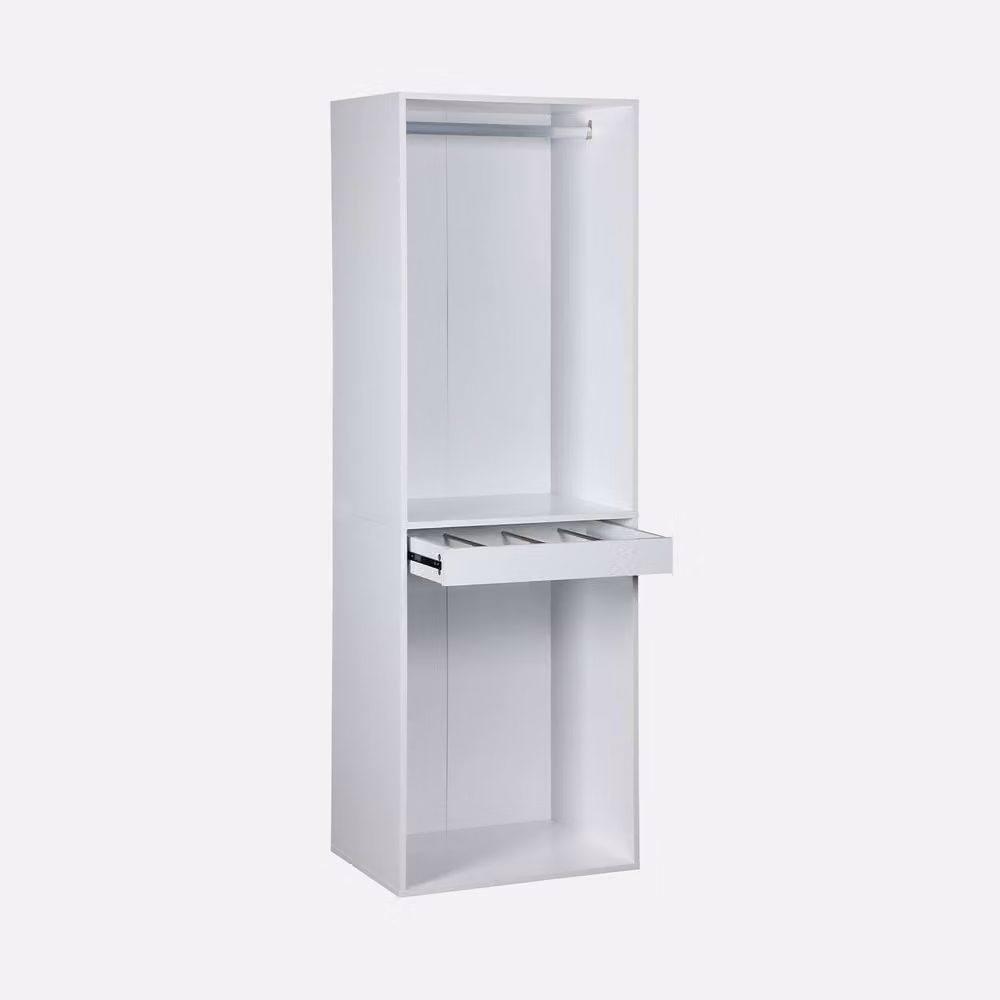 sweeek Modular Open Wardrobe Rail Unit in White, H 180 x W 60 x D 45 cm – 2