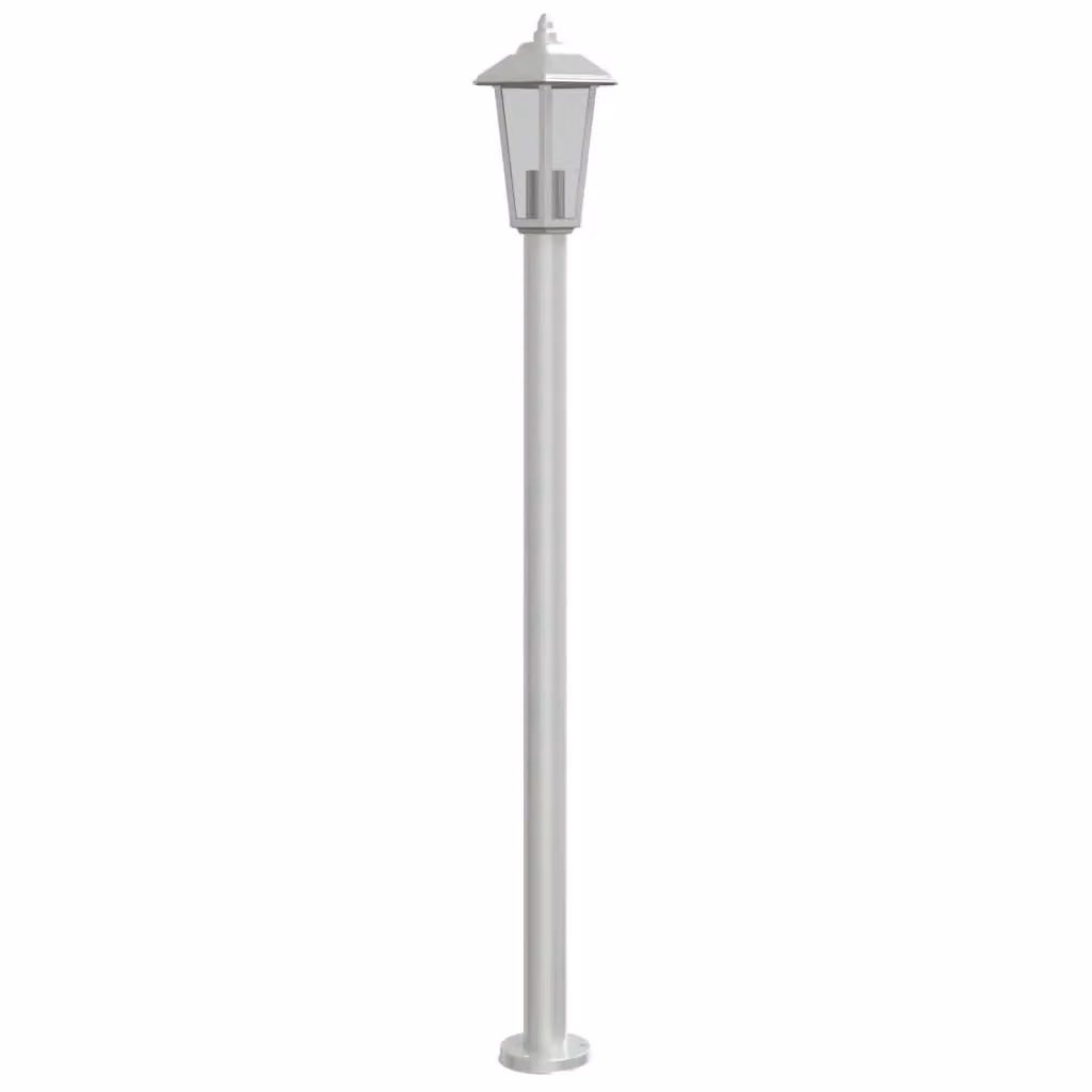 Berkfield Home Silver Stainless Steel Outdoor Floor Lamp, Height: 120 cm – 2