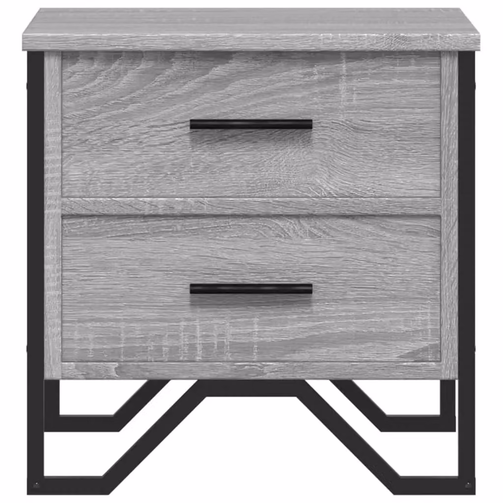 Berkfield Home Set of 2 Grey Sonoma Bedside Cabinets, W/D/H: 40 x 41 x 40 cm – 3