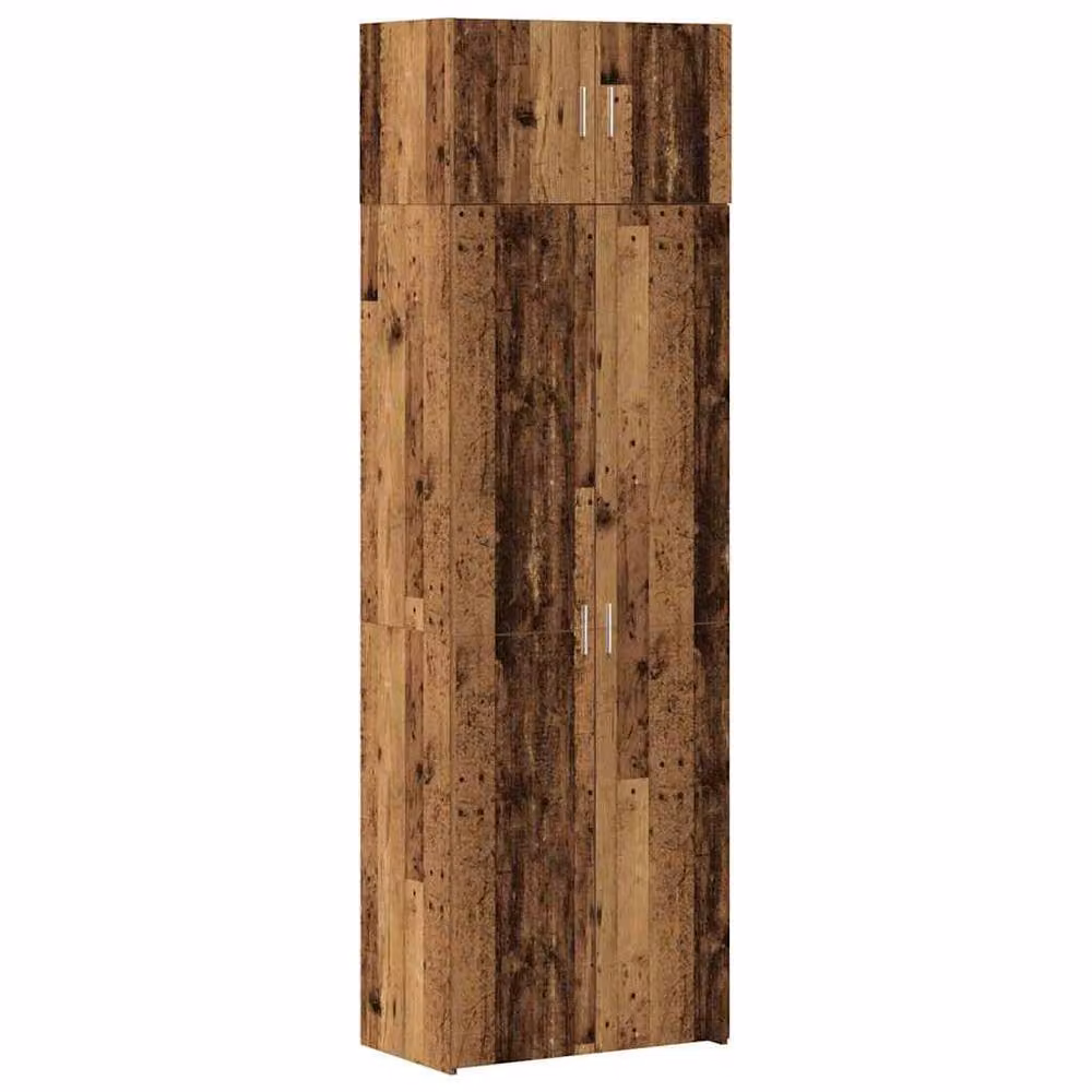 Berkfield Home Old Wood Storage Cabinet in Brown, W/D/H: 70 x 42.5 x 225 cm – 3