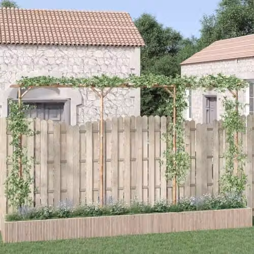 vidaXL Bamboo Pergola in Brown, W/D/H: 385 x 40 x 205 cm – 2