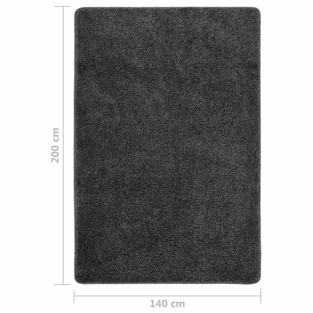 Berkfield Home Shaggy Round Rug in Dark Grey, Diameter: 100 cm