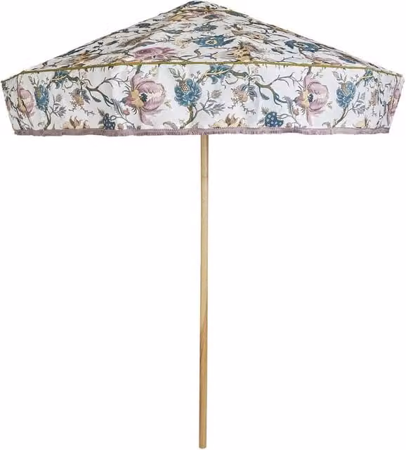 House of Hackney Artemis Parasol in White and Multicolour, H 240 cm x W 200 cm x D 200 cm