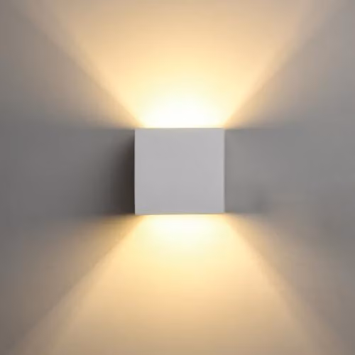 First Choice Lighting Minori Set of 2 White G9 Plaster Wall Lights – 2