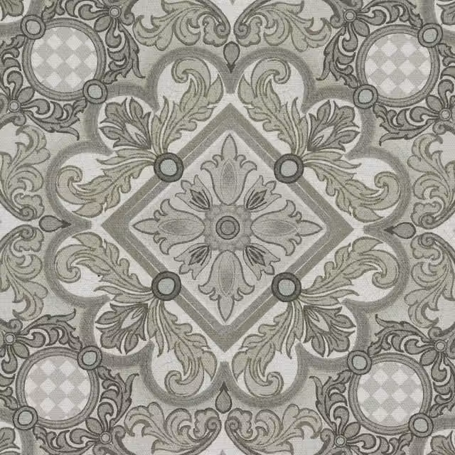House Llewelyn-Bowen Festivo Printed Fabric Noir in Black, Beige and Multicolour