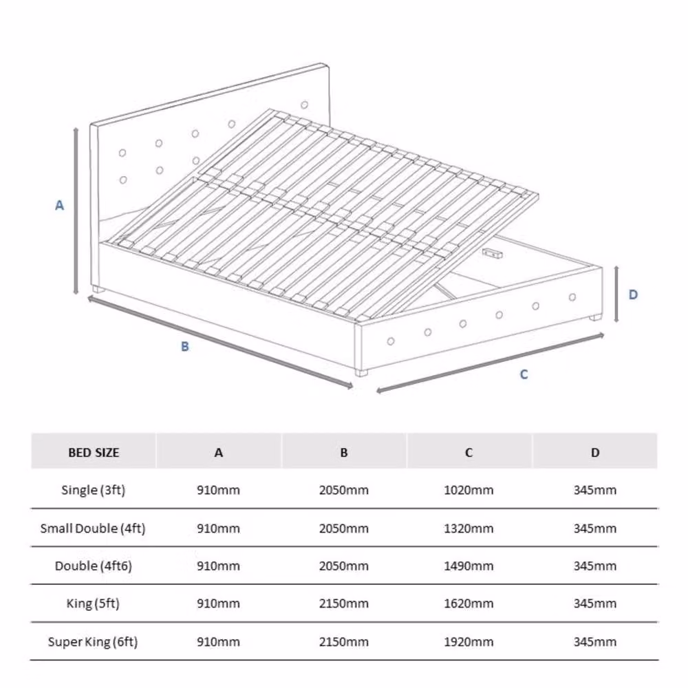 Aspire Richmond King Size Ottoman Storage Bed Frame in Grey Velvet Fabric with Lift Up Base – 3