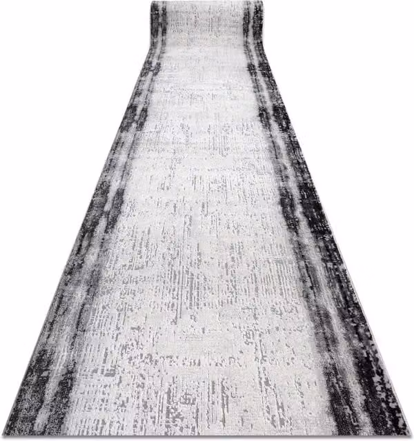 RugsX Modern Tuls Abstract Runner in Grey, W: 60 cm, L: 360 cm – 1