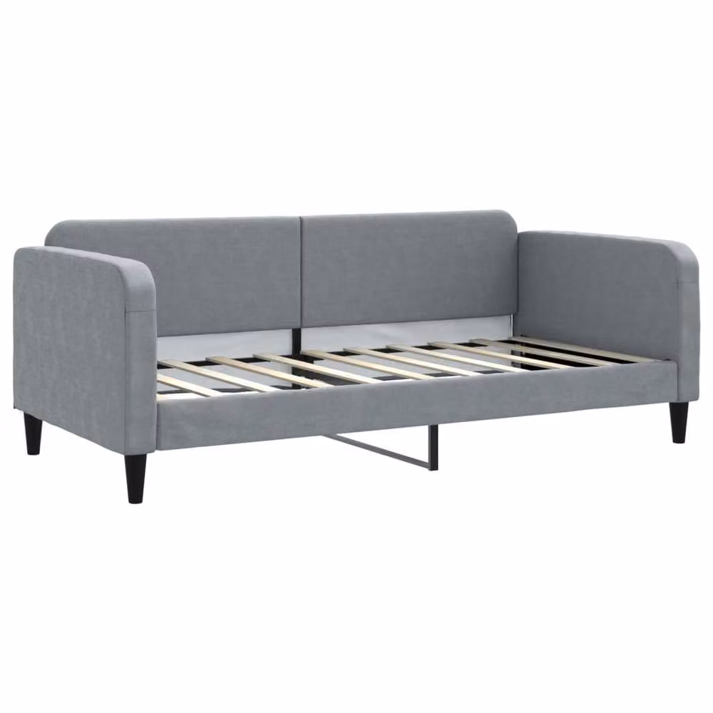 Berkfield Home Modern Day Bed in Grey Fabric, W/D/H: 90 x 190 cm – 2