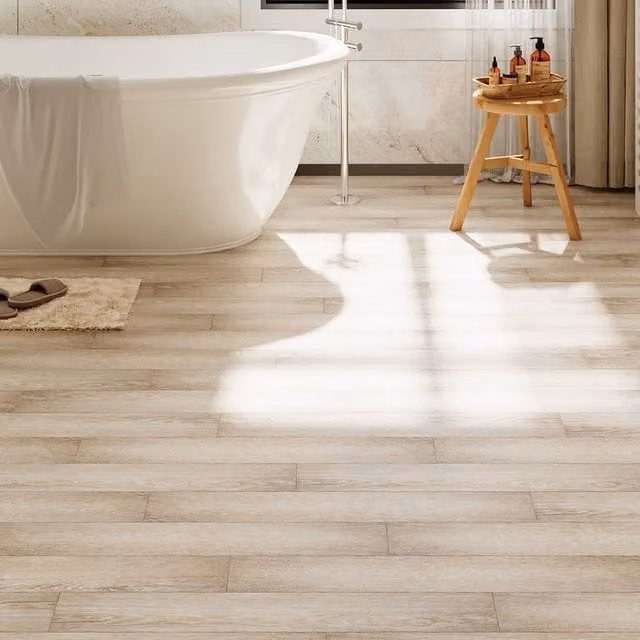 Darphe 36-Piece Self-Adhesive Wood-Look PVC Flooring in Brown and Beige