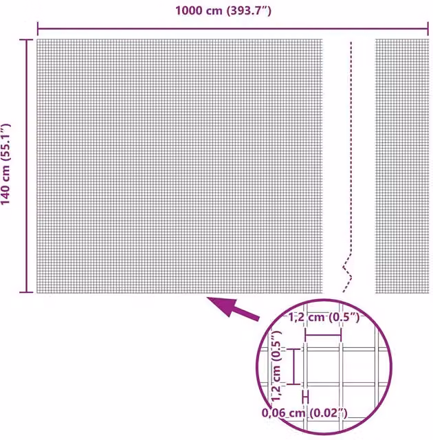 Berkfield Home Modern Single-Bar Welded Wire Fence in Grey Galvanised Steel, H: 140 cm x W: 10 m