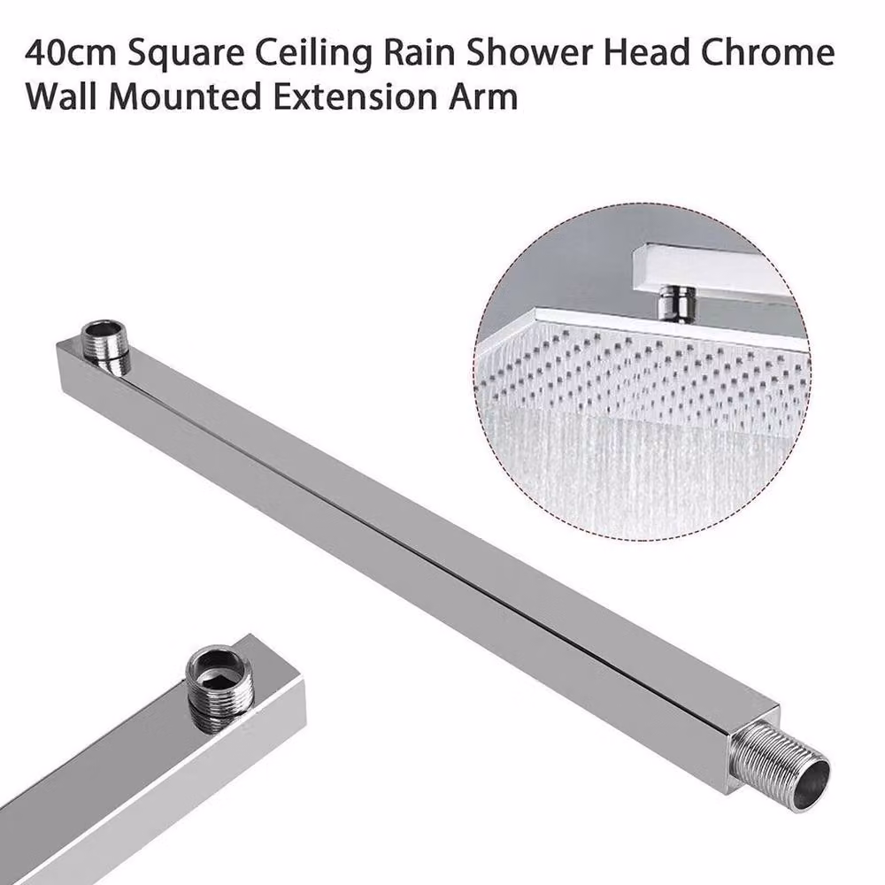EONLION 16 inch Bathroom Shower Head Hose Pipe in Silver and Chrome