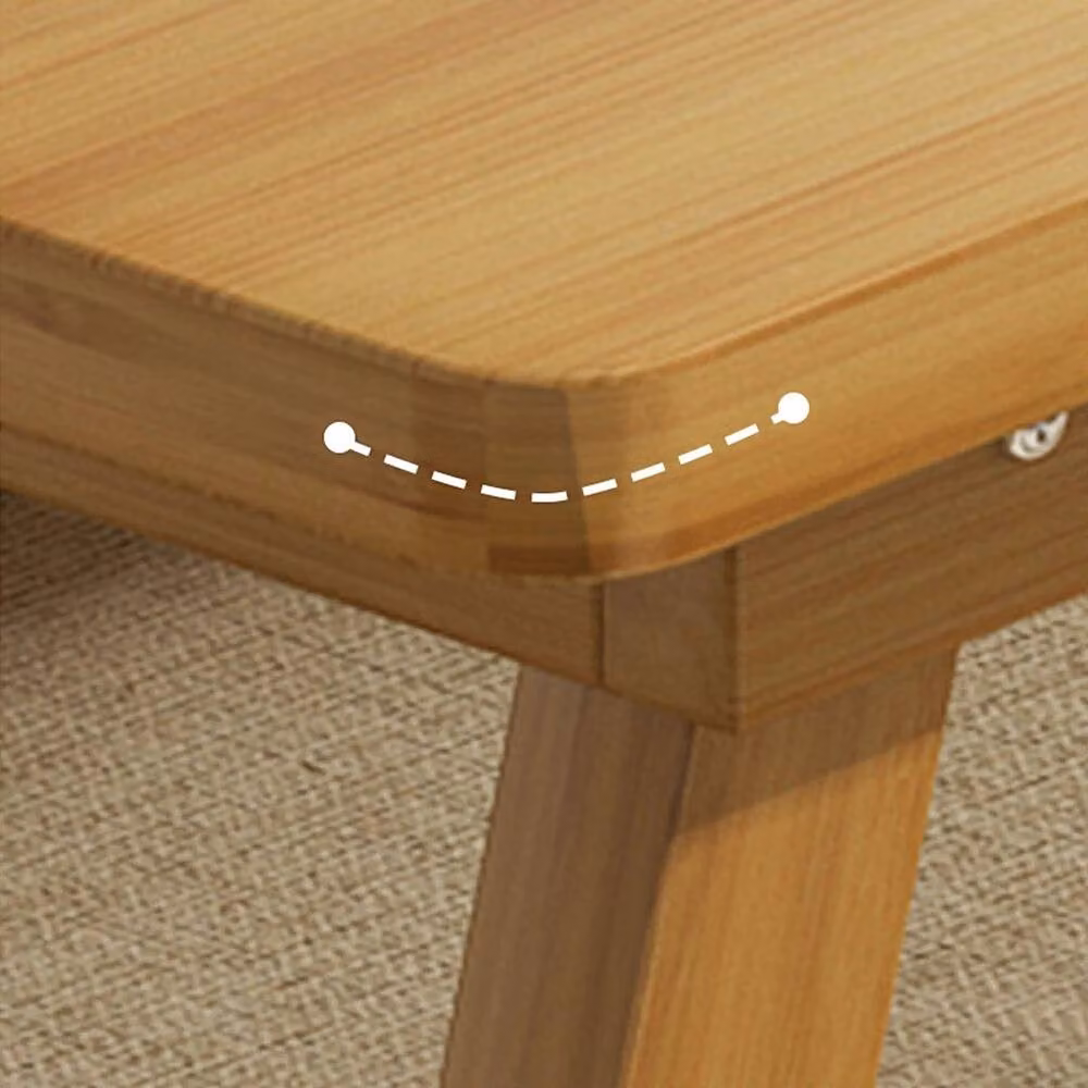 EONLION Solid Wood Side Table in Brown Oak – 3