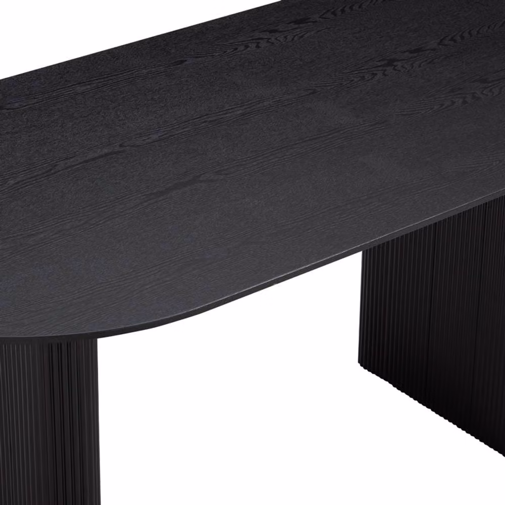 Home Detail Talia Black Oval Japandi Dining Table – 3