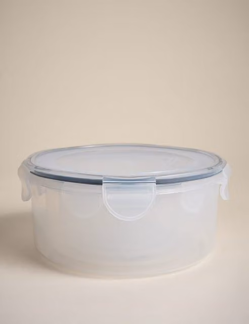 M&S Set of 5 Black Nesting Plastic Storage Containers with Clip Lids