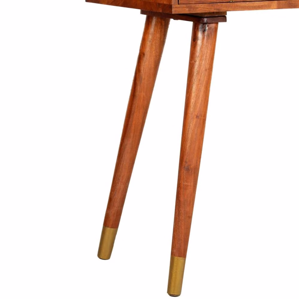 Berkfield Home Rustic Brown Solid Acacia Wood Console Table W/D/H: 90 x 35 x 76 cm – 5