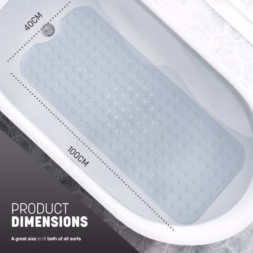 Keplin Non-Slip Bath Mat, Transparent, W: 100 cm, D: 40 cm – 2