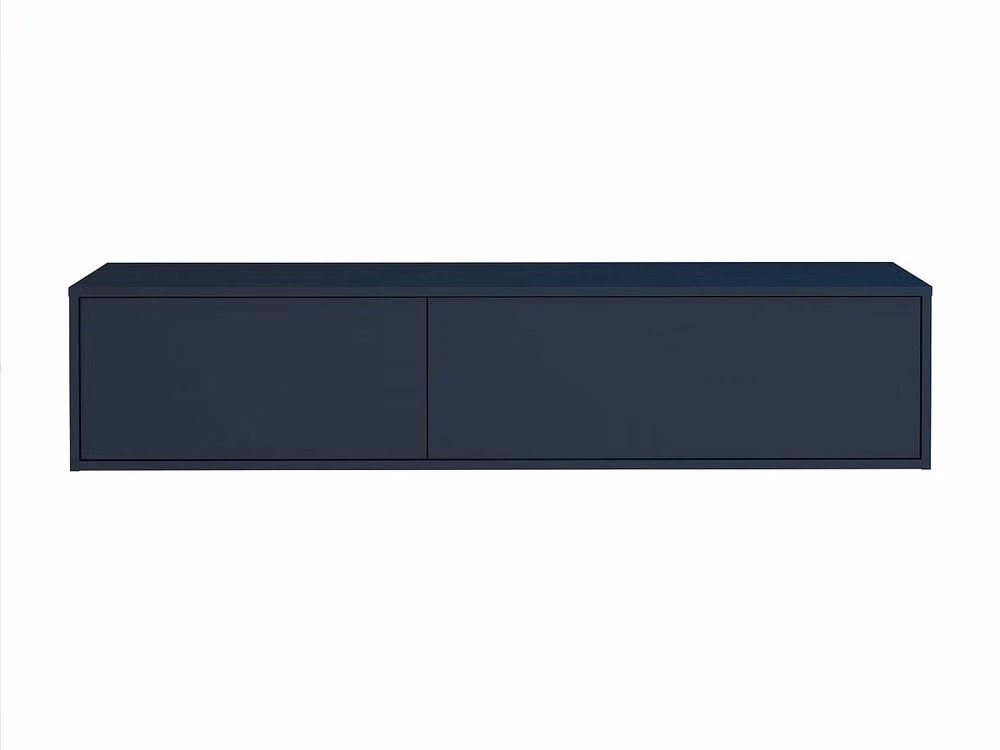 Vente-unique ISAURE II Wall-Mounted Vanity Unit in Midnight Blue, W: 150 cm, D: 47 cm, H: 32 cm – 2