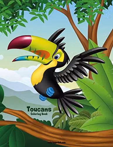 Toucans Colouring Book 1: Volume 1 Multicolour Childrens Paper Book