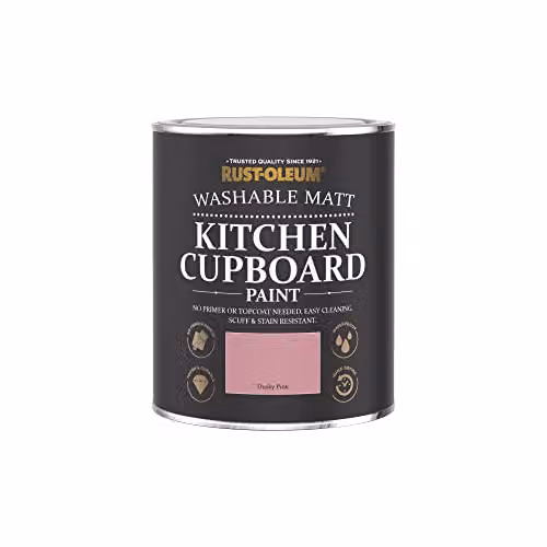 Rust-Oleum Matt Kitchen Cupboard Paint in Dusky Pink, 750ml – 3