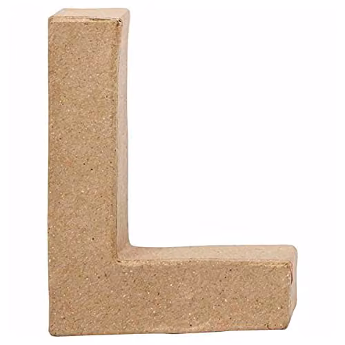 Create Crafts Small Letter in Beige, H: 10 cm, W: 7.5 cm, Depth: 1.7 cm
