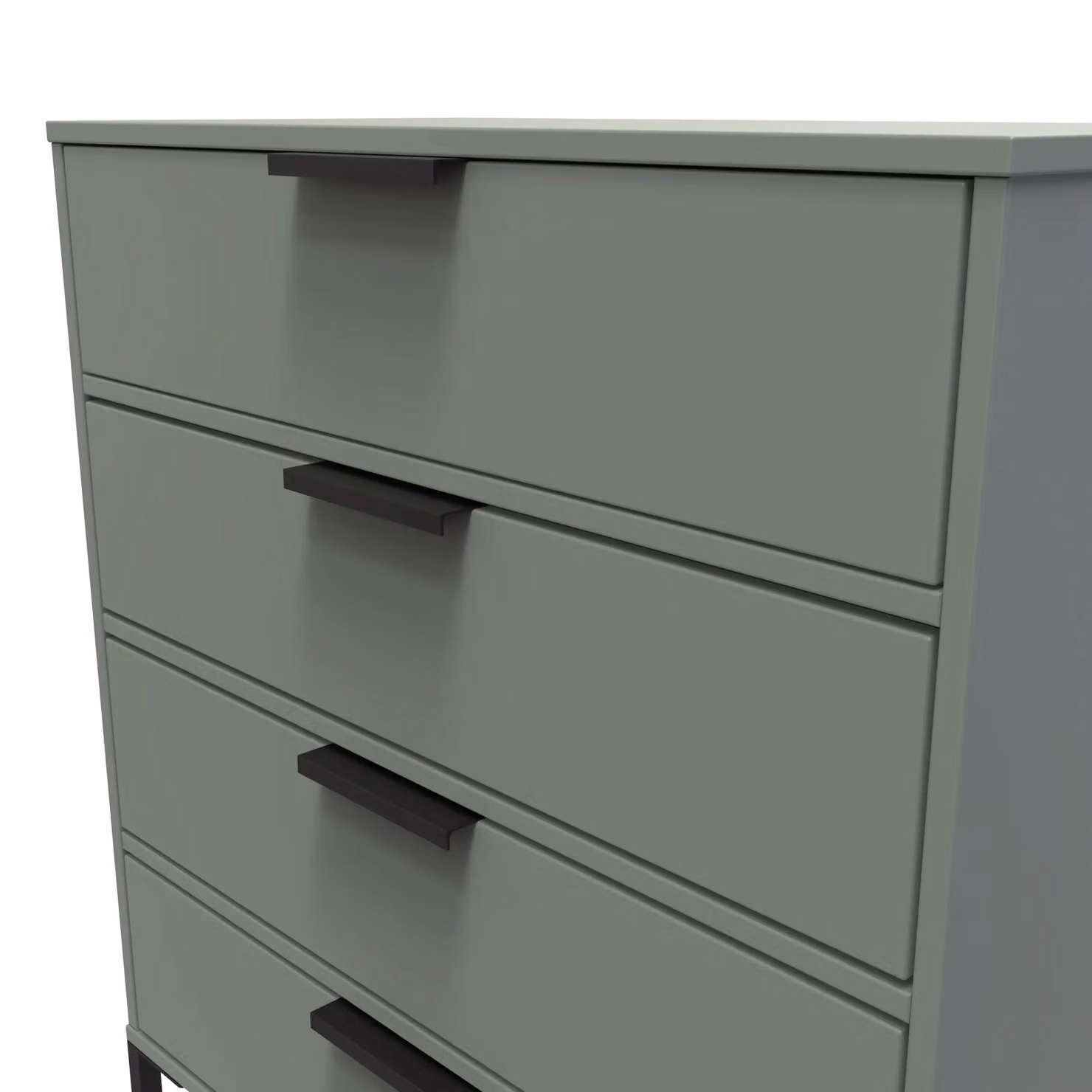 Ready Assembled 2 U Tamworth 4 Drawer Chest in Pale Green – 3