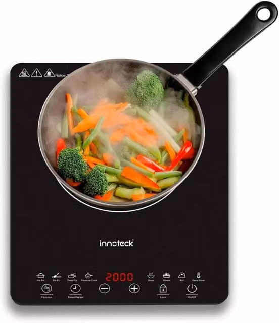 Kelvenix Single Induction Hob 2000W Portable Electric Cooktop with Touch Control in Black – 1