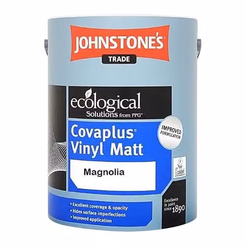 Johnstone's Covaplus Matt Magnolia Paint, 2.5 l