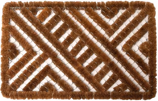 Roseley Plain Brown Coir Wire Door Mat