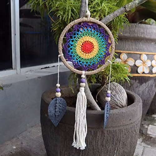 KDMD Rainbow Elemental Spirits Medium Dream Catcher in Multicolour Boho Mandala Design – 2
