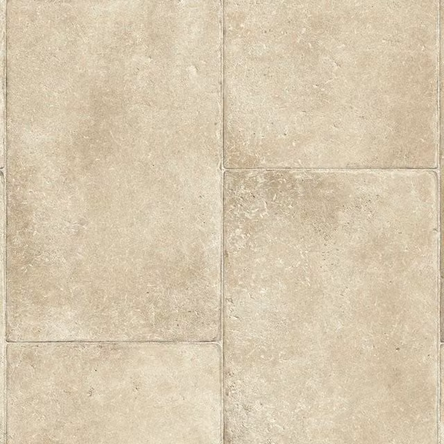Vinyl Flooring UK Natural Tile Effect 2.0mm Felt Backed Vinyl Flooring Sheet W: 90 cm, L: 900 cm