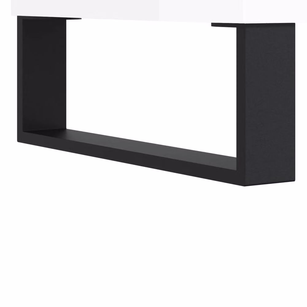 Berkfield Home Set of 2 High Gloss White Decorative Coffee Tables, W/D/H: 50 x 50 x 40 cm – 2