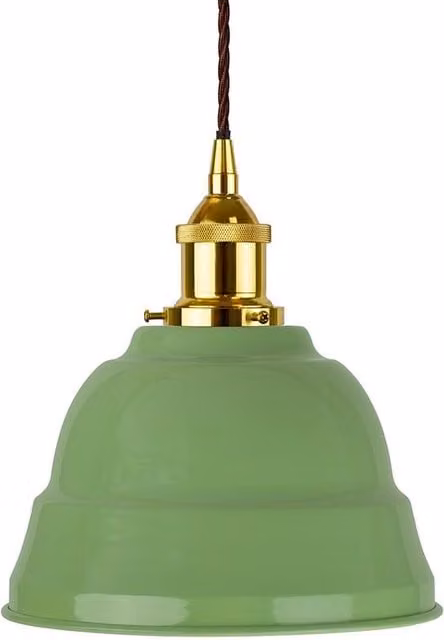 SE Home Lincoln Pendant Light in Mint Green with Gold and Brown Accents