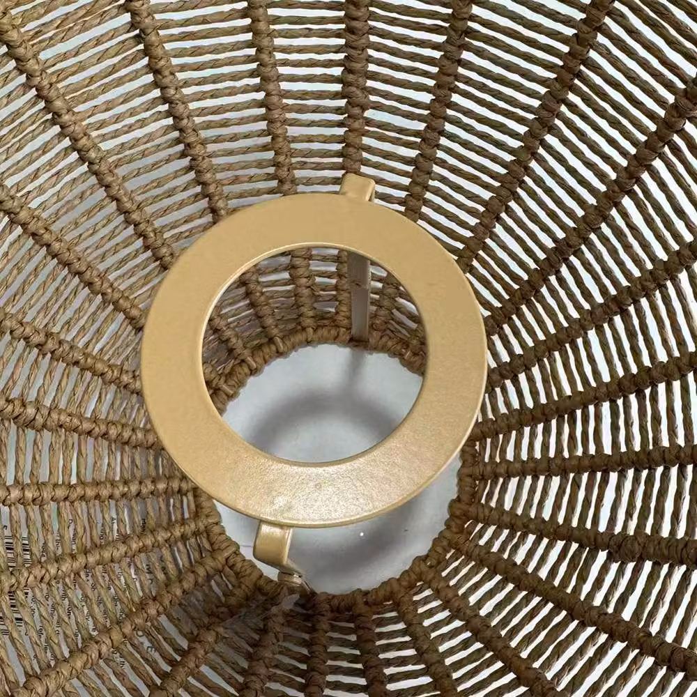 Voltico Handwoven Brown Rope and Rattan Dome Lampshade, Diameter: 28 cm – 6