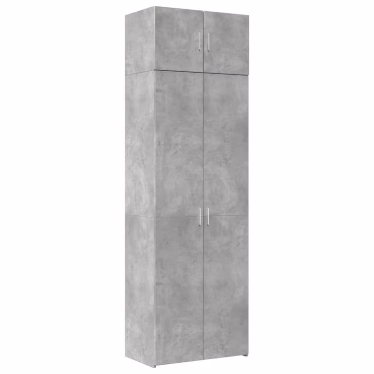 Berkfield Home Freestanding Storage Cabinet in Concrete Grey, W: 70 cm, D: 42.5 cm, H: 225 cm