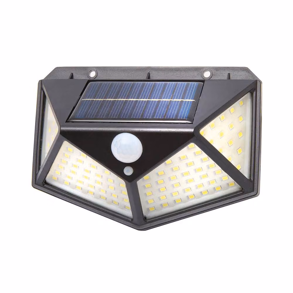 Victor Tools 100 LED Solar Security Floodlight with Motion Sensor in Black – 2