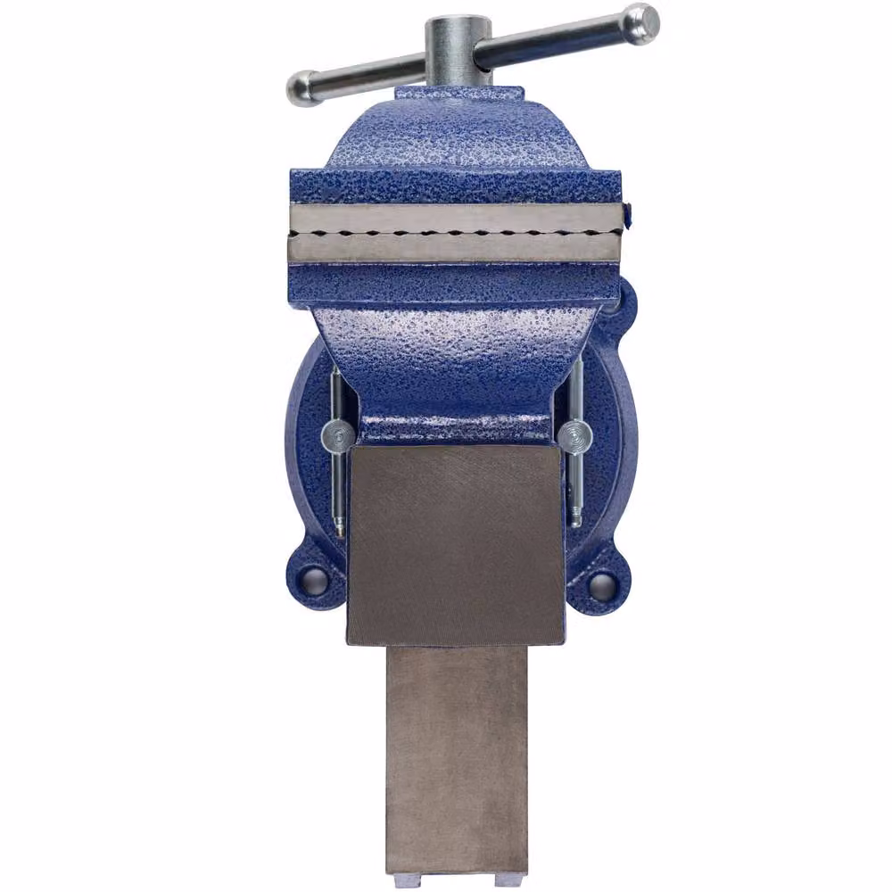 tectake Bench Vice in Blue, 12.5 cm – 5