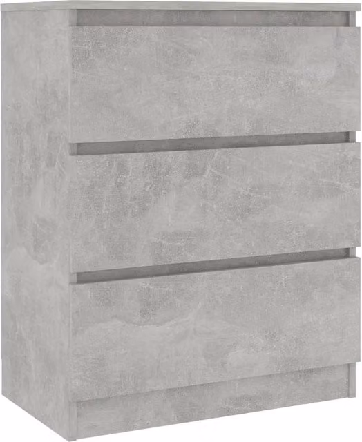 Berkfield Home Sideboard in Concrete Grey, W/D/H: 60 x 35 x 76 cm