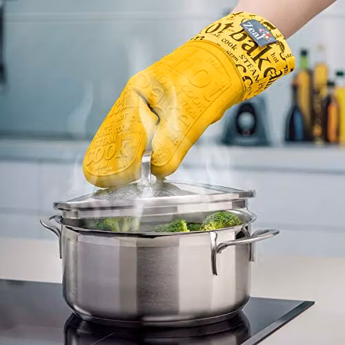 Zeal Heavy Duty Single Oven Mitt Glove in Mustard Yellow – 2