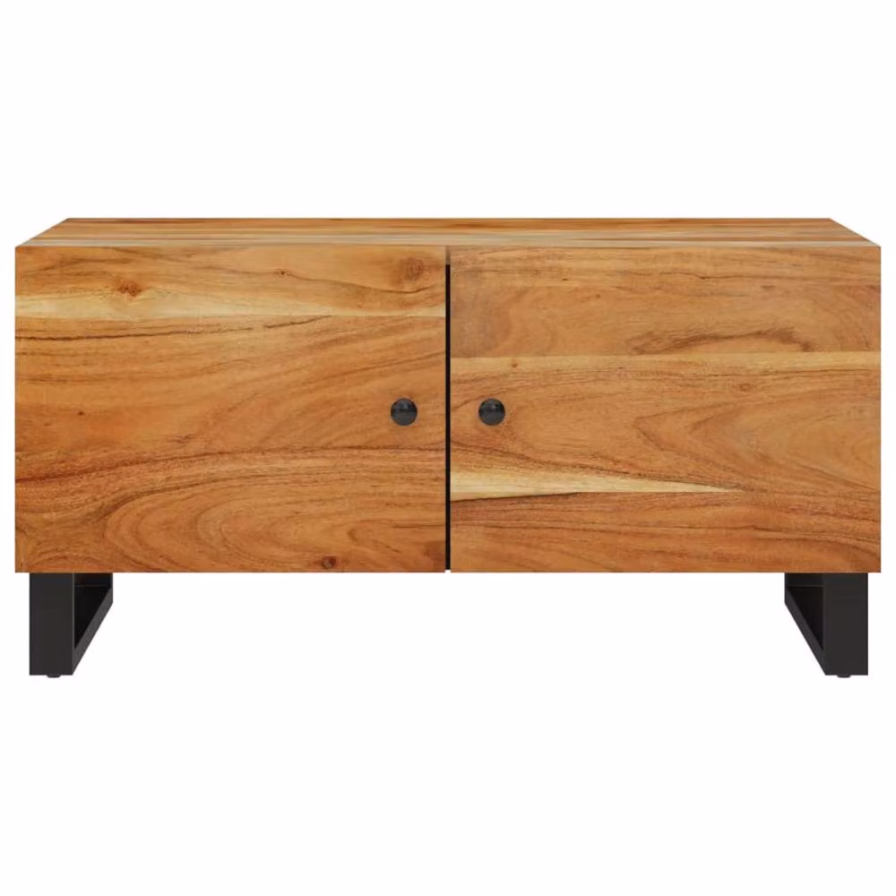 Berkfield Home Brown Acacia and Engineered Wood Coffee Table W: 80 cm, D: 50 cm, H: 40 cm – 3