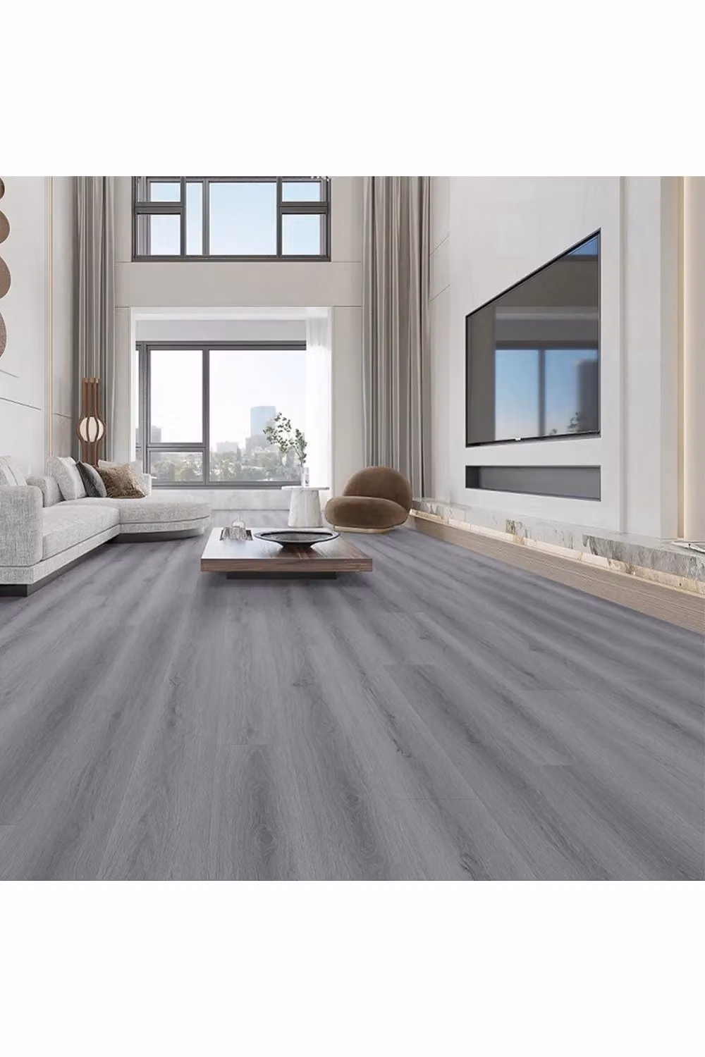 Living and Home Grey Wood Effect Self Adhesive Flooring Planks, 36 Pieces – 2