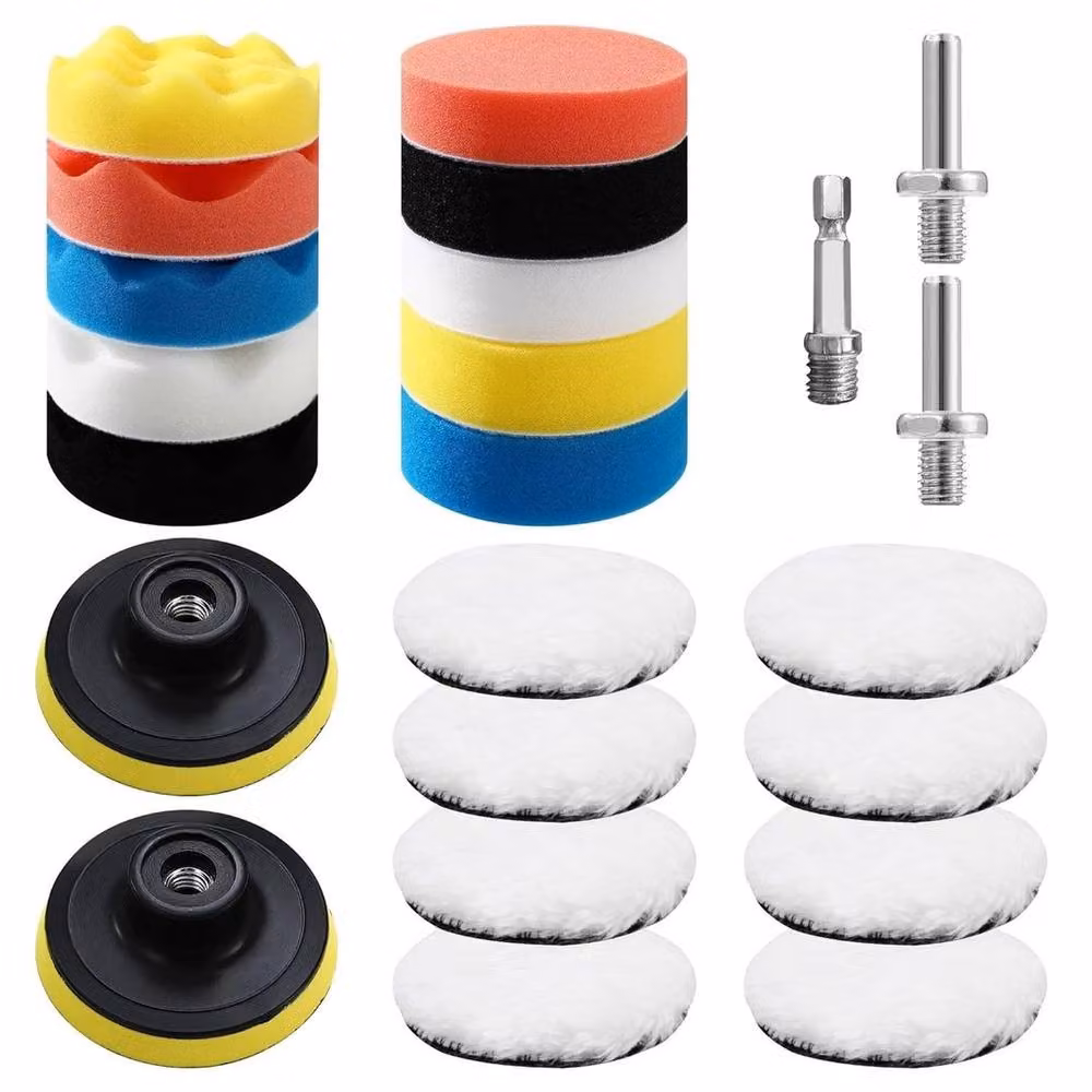 SPETLEK 23-Piece Car Polisher Pad Buffer Set for Waxing and Buffing, Multicolour – 5