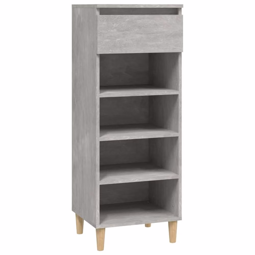 Berkfield Home Shoe Cabinet in Concrete Grey, W/D/H: 40 x 36 x 105 cm – 3
