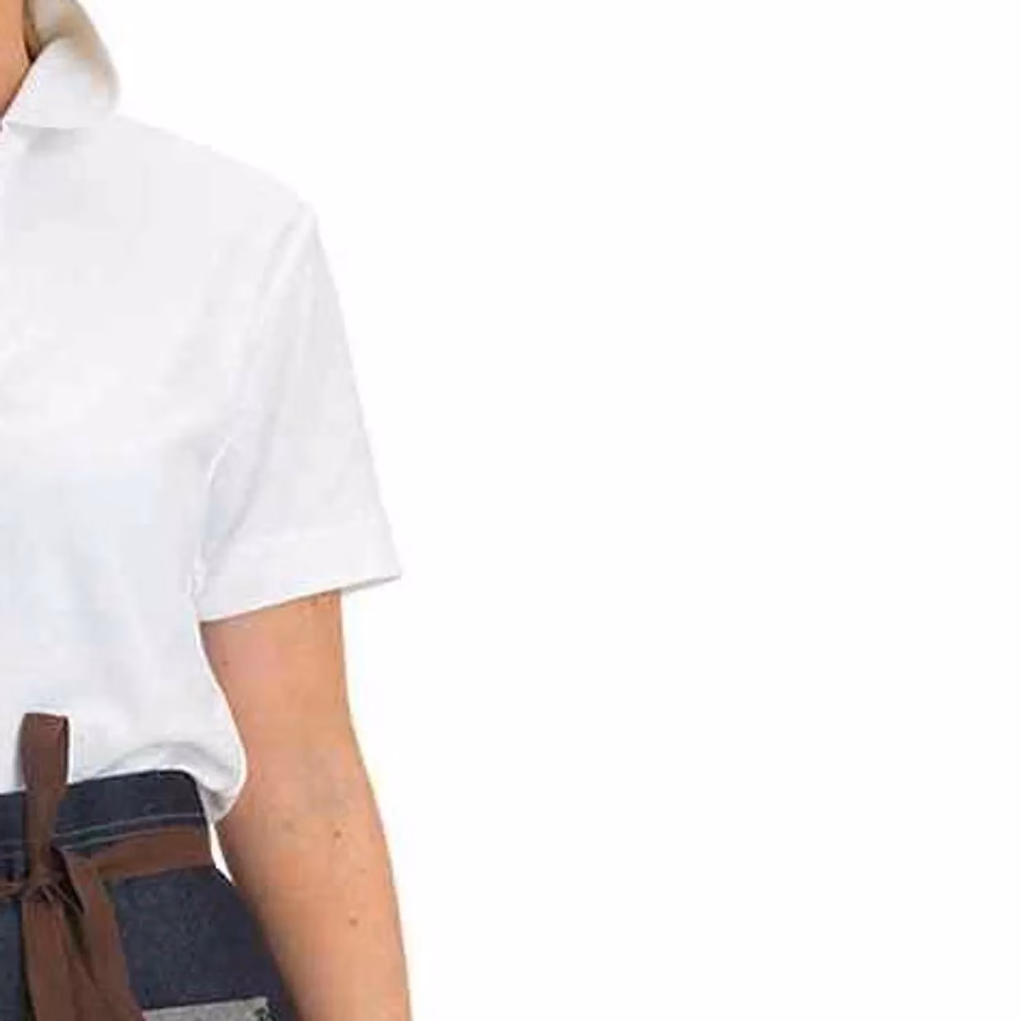 Dennys Denim Waist Apron in Orange