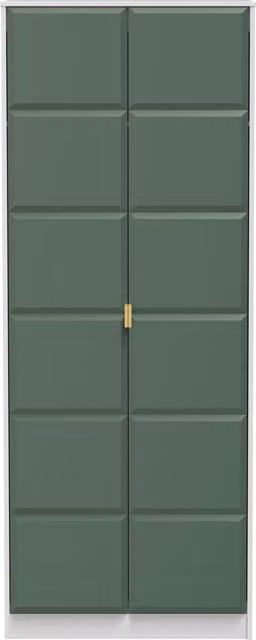 Ready Assembled 2 U Metro 2 Door Wardrobe in Green and Gold – 1